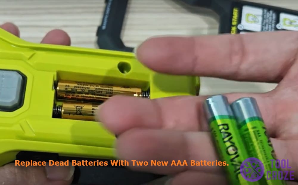replace them with two new AAA batteries