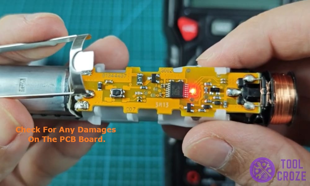 Check for any damages on the PCB board