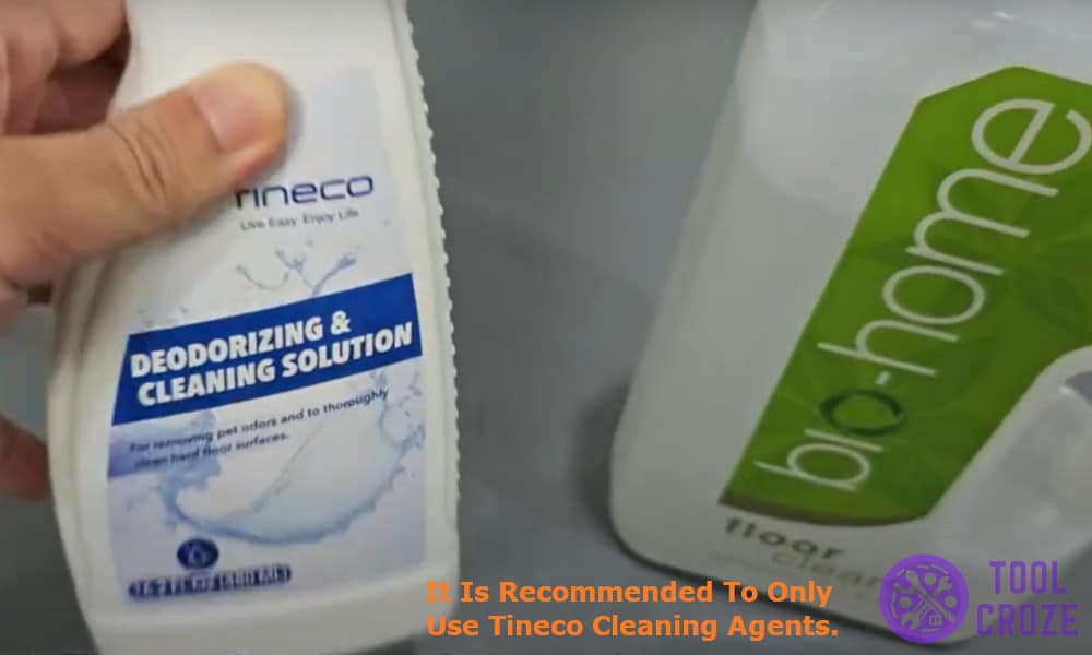 It is recommended to only use Tineco cleaning agents