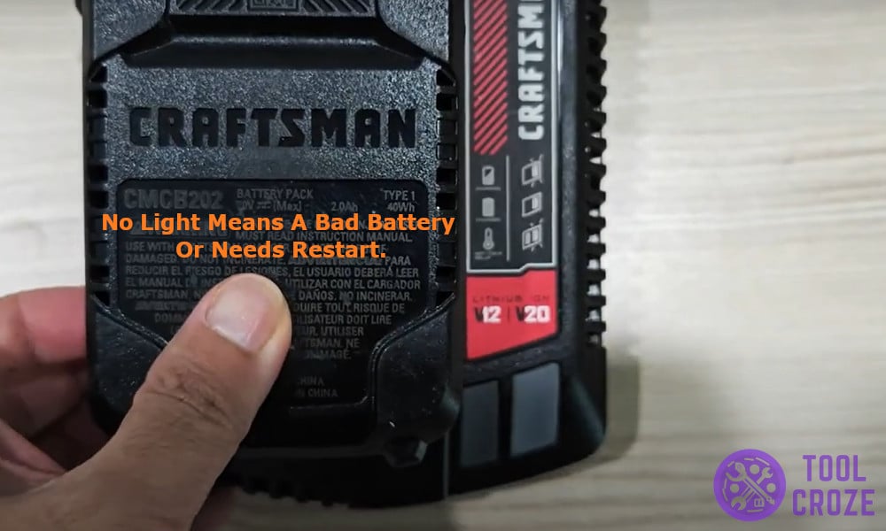 No Light - Bad Battery or Needs Restart