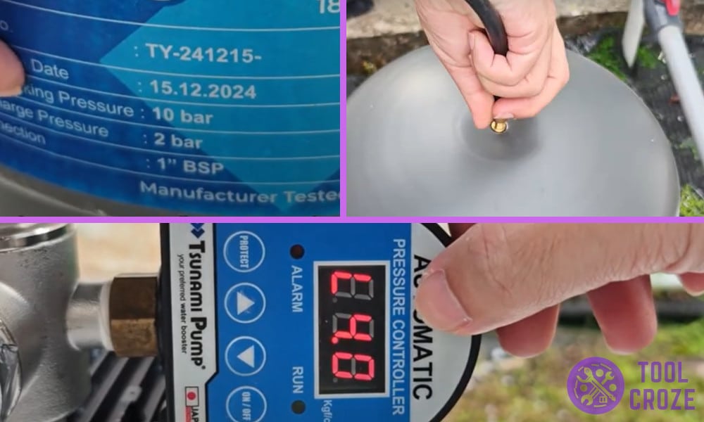 Set a Pressure on a Pressure Tank (PSI or Bar)