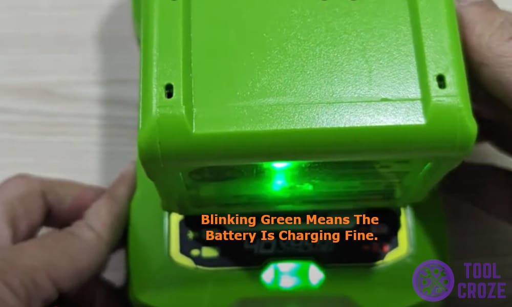 blinking green charging fine
