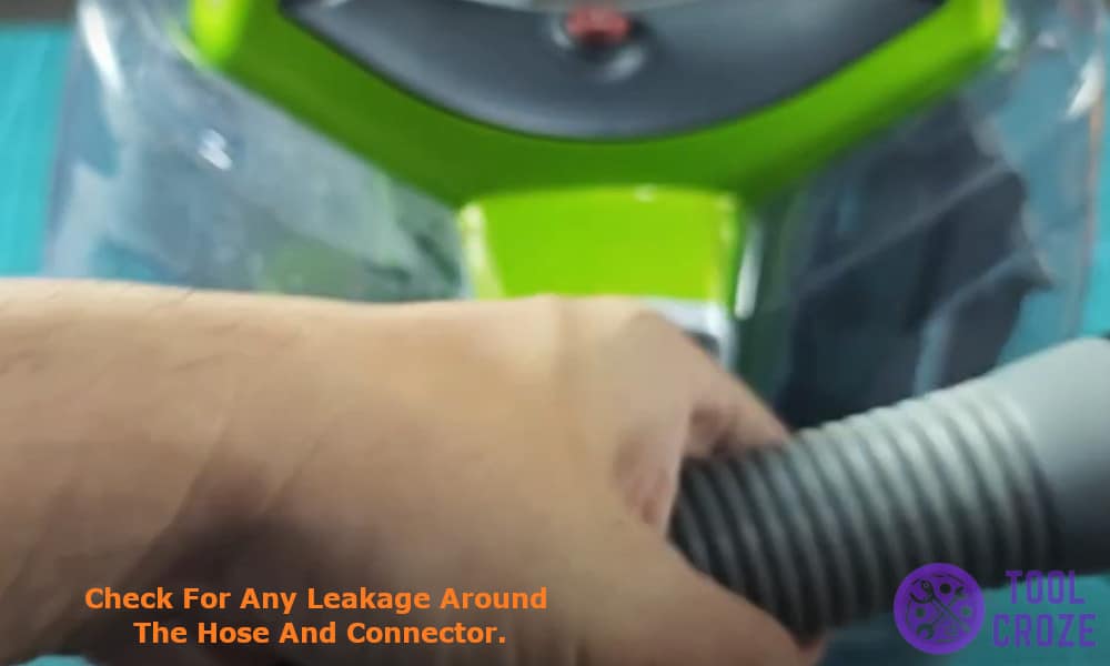 check for any leakage
