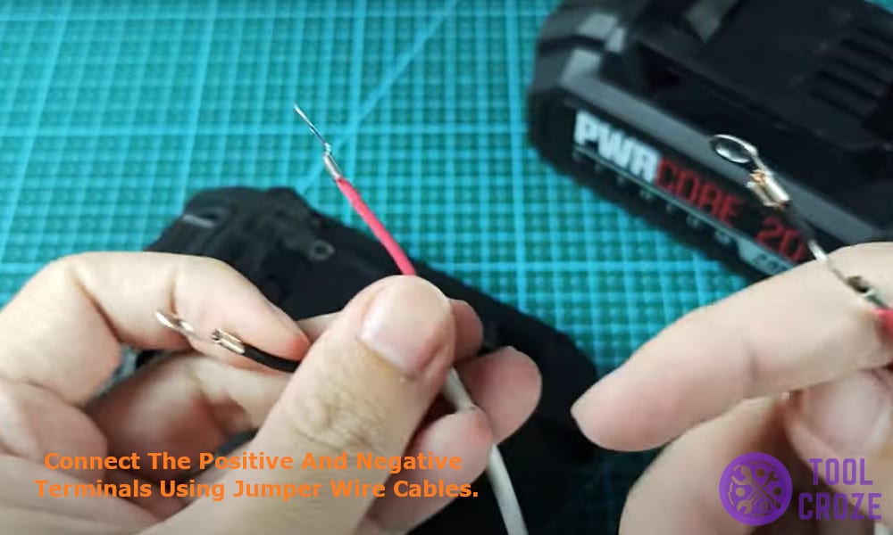 connect the terminals using jumper wire cables.