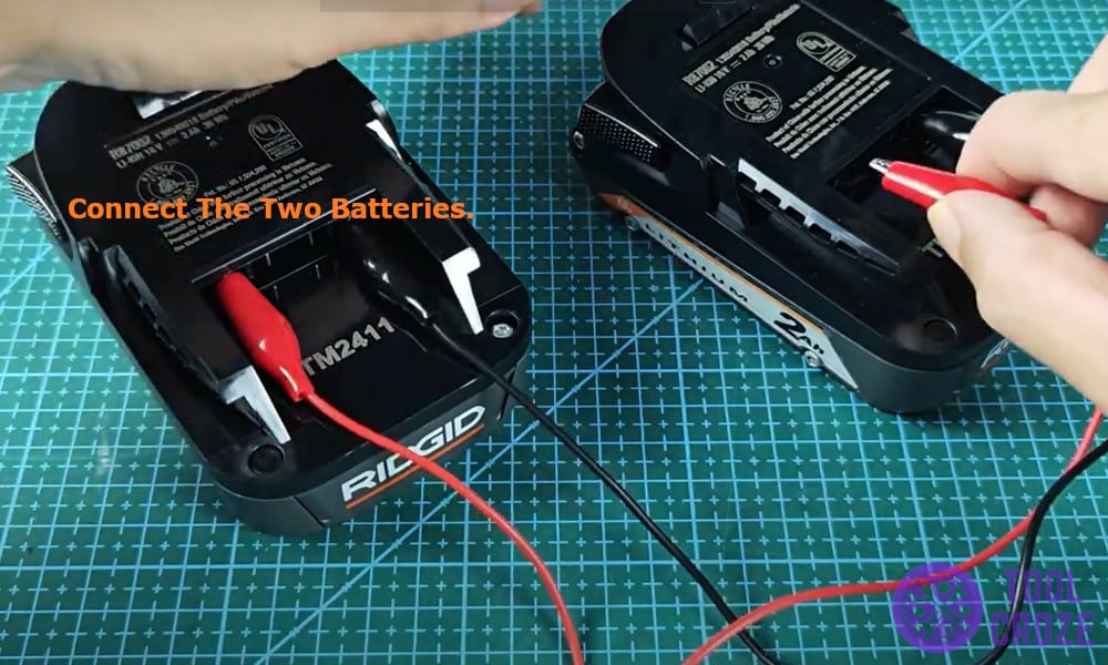 connect the two batteries