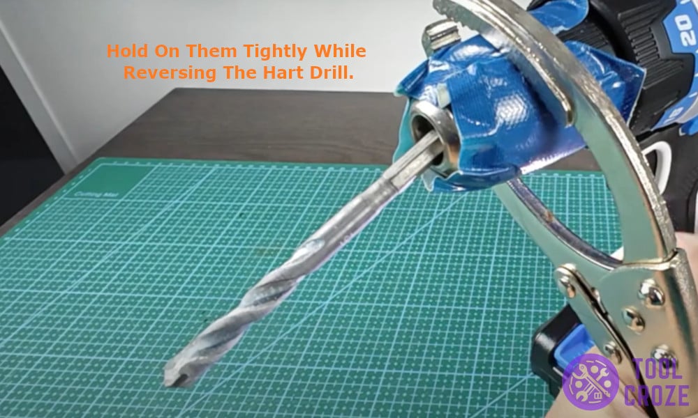 held on them tightly while reversing my Hart drill.