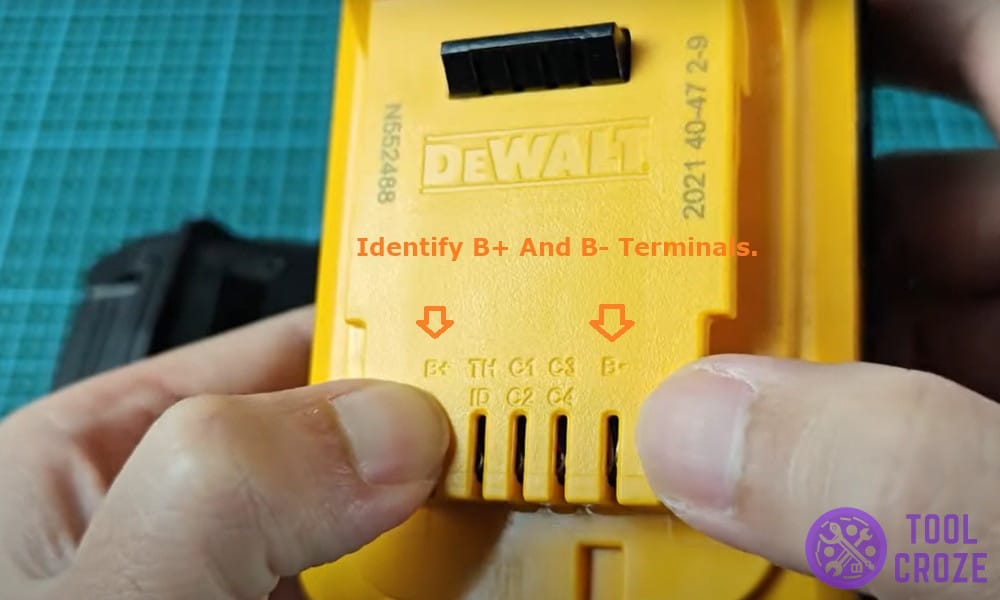identify B+ and B- terminals