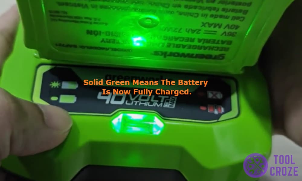 solid green fully charged