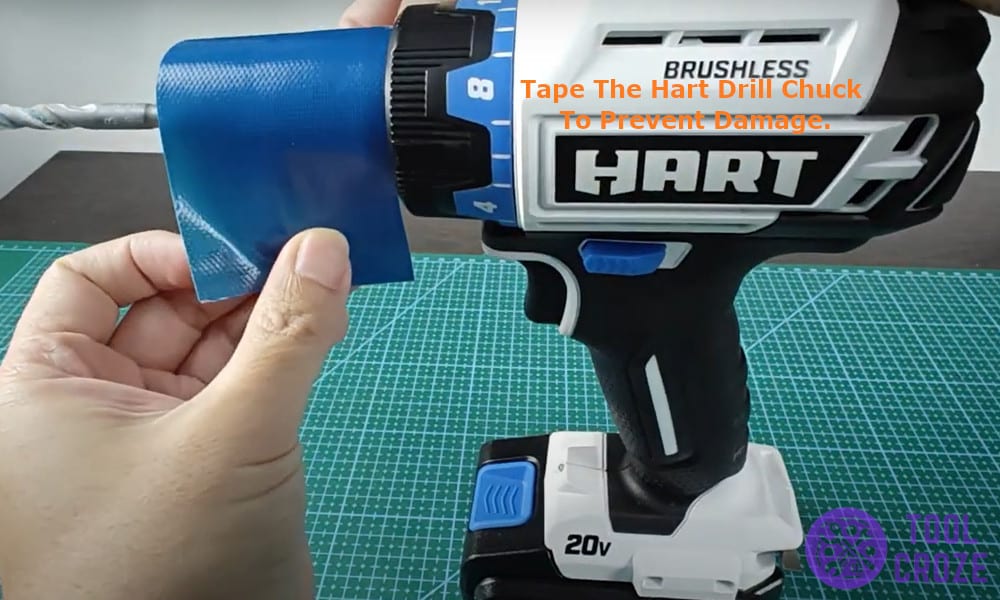 tape the Hart drill chuck to prevent damage