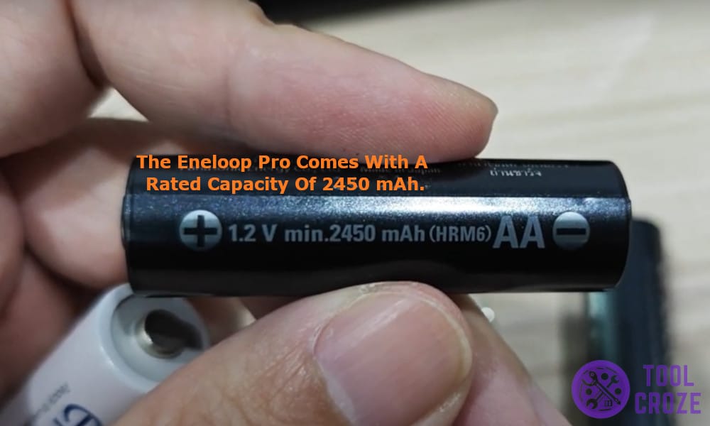 the Eneloop Pro comes with a rated capacity of 2450 mAh.