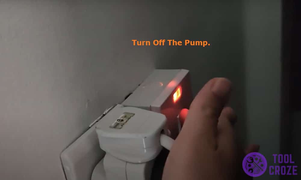 turn off the pump