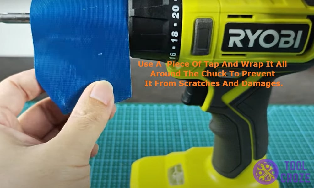 use a piece of tap and wrap it all around the chuck