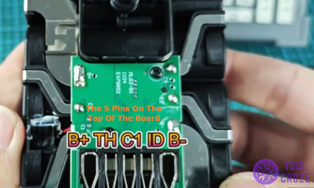5 pins on the top of the board