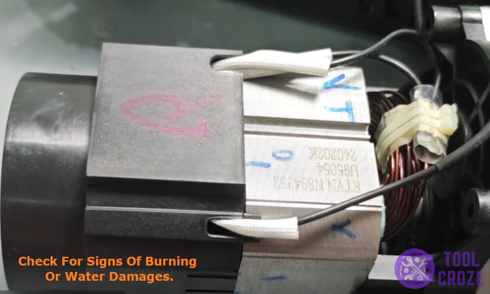 Check for signs of burning or water damages