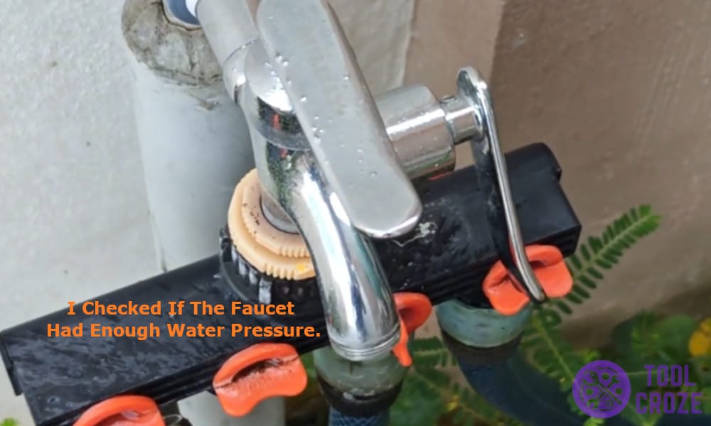 I checked if the faucet had enough water pressure