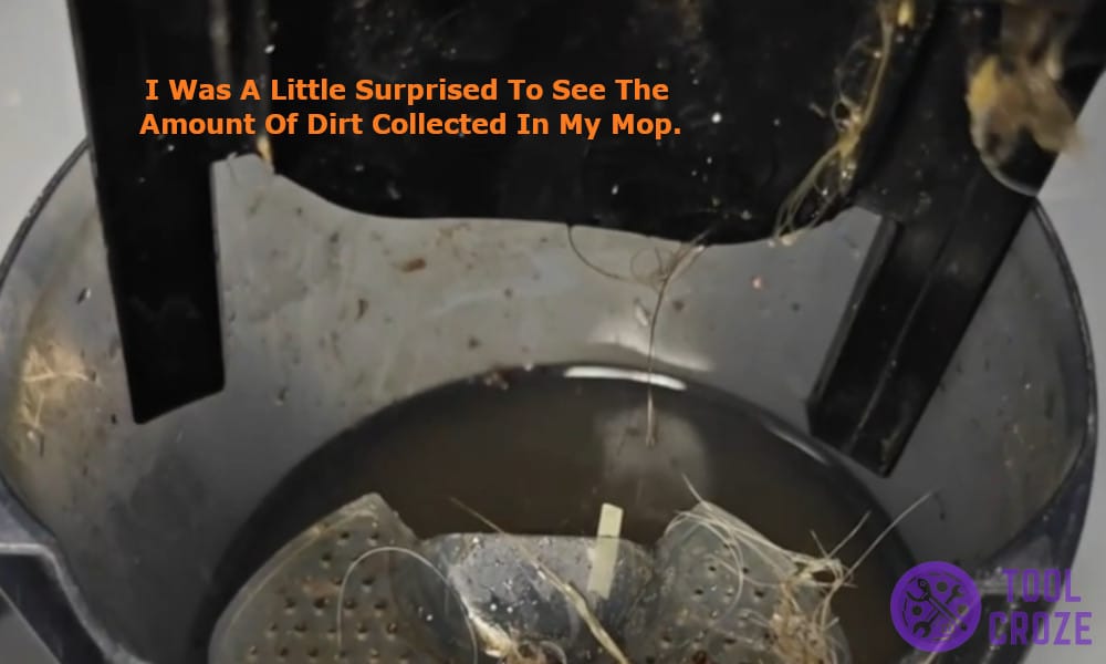I was a little surprised to see the amount of dirt collected in my mop