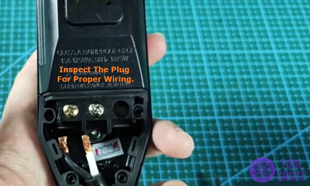 Inspect the Plug for proper Wiring