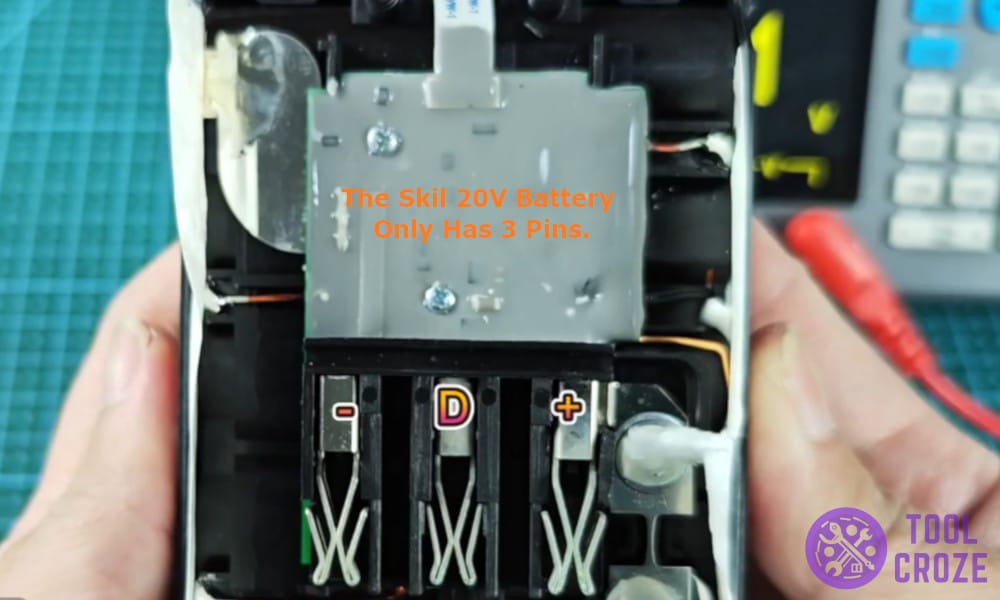 Skil 20v battery had only three pins