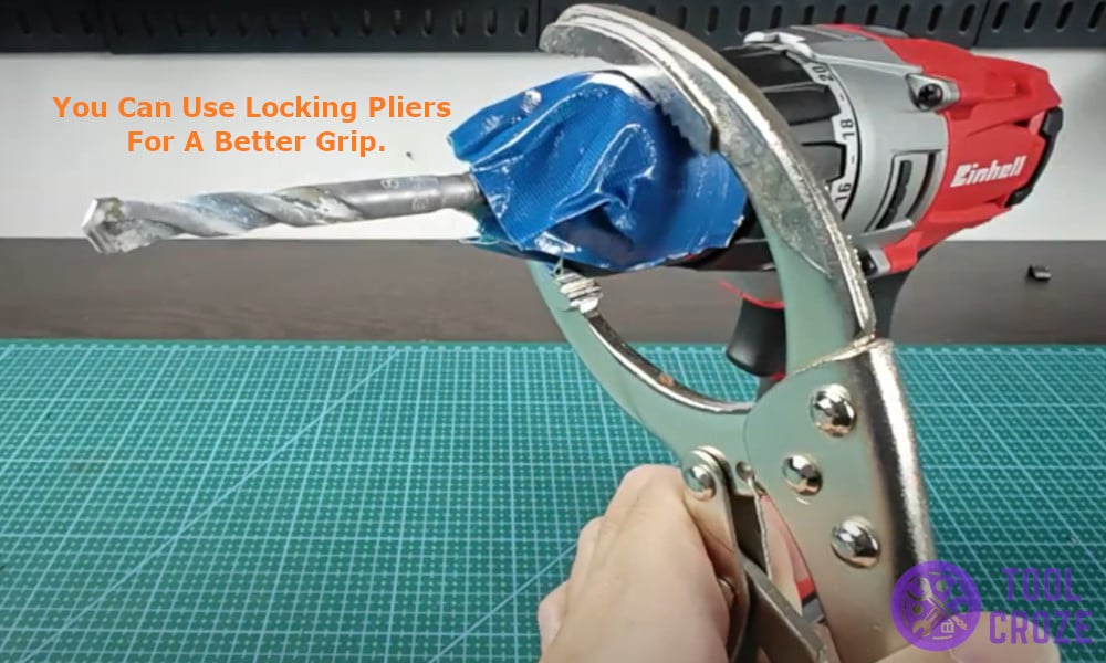 Using locking pliers for a better grip