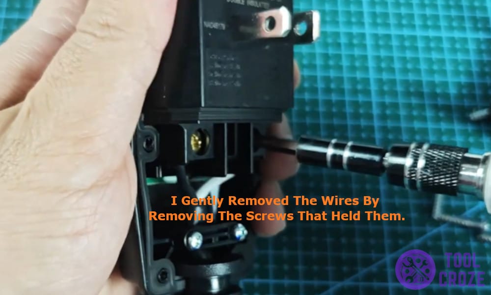 gently removed the wires by removing the screws that held them.