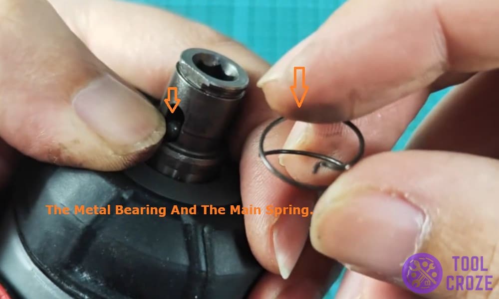 metal bearing and main spring