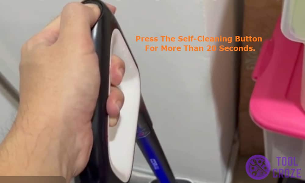 press the self-cleaning button for more than 20 seconds