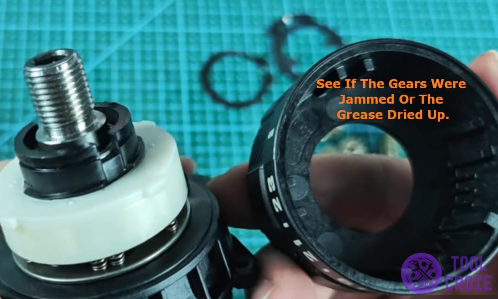 see if the gears were jammed or the grease dried up