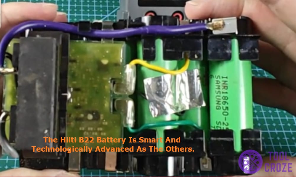 the Hilti B22 battery is smart and technologically advanced as the other.