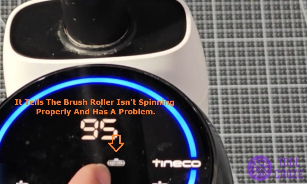 the brush roller isn’t spinning properly and has a problem.