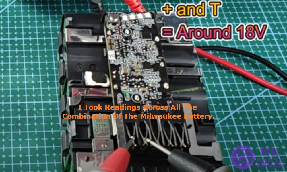 took readings across all the combination of the Milwaukee battery