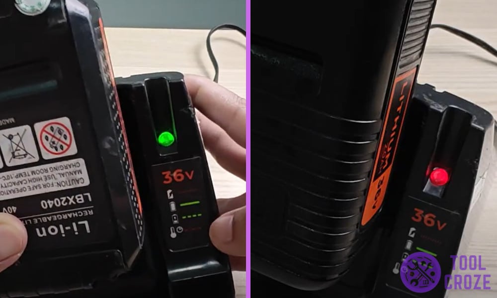 Black & Decker 36v/40v Charger Lights Meaning