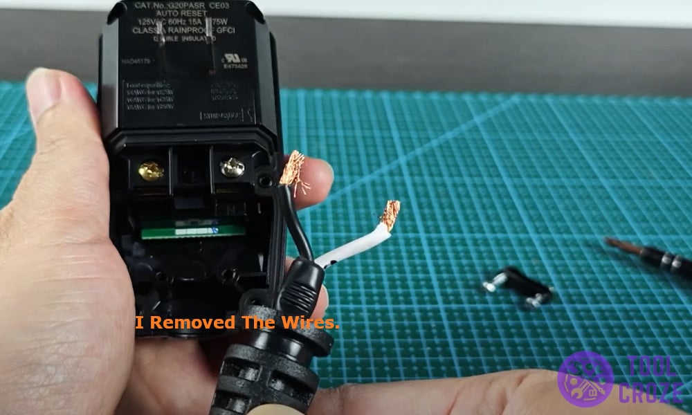 I removed the wires