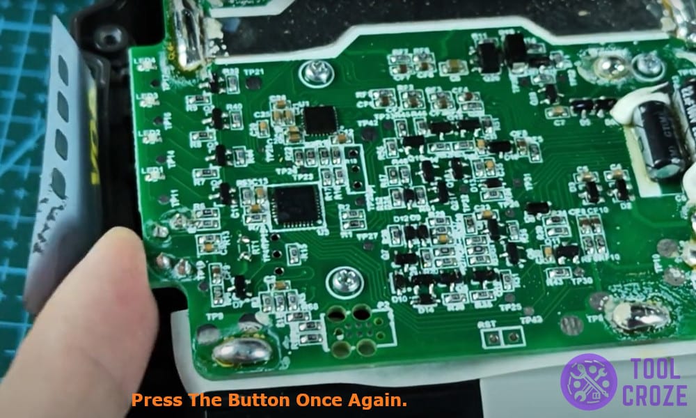 Pressing the button once again