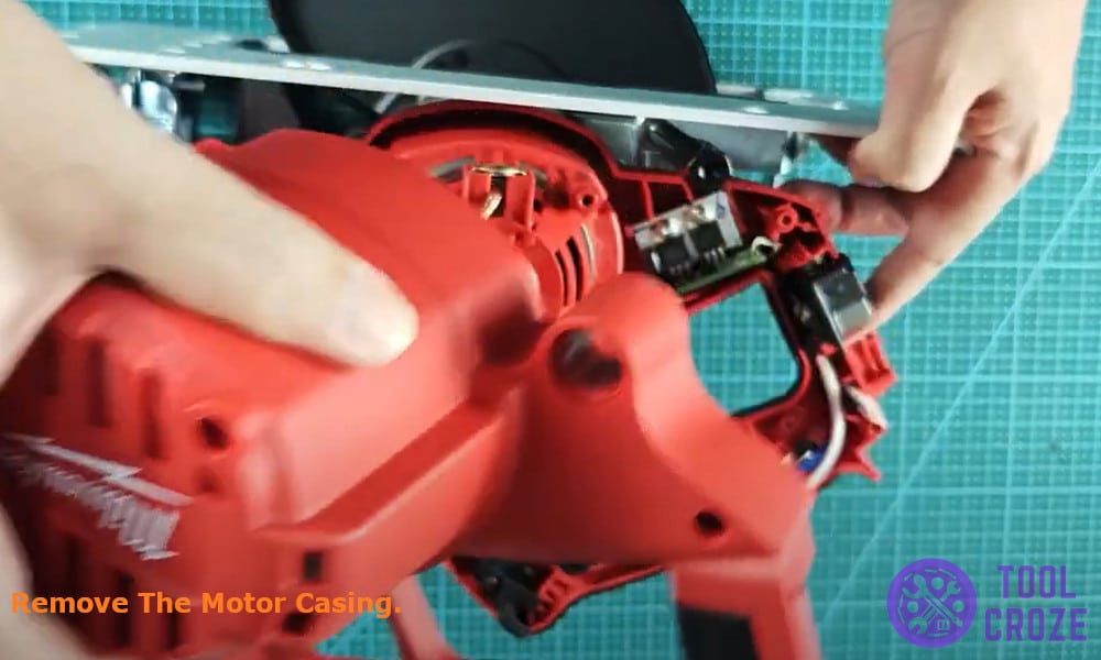 Remove the motor casing