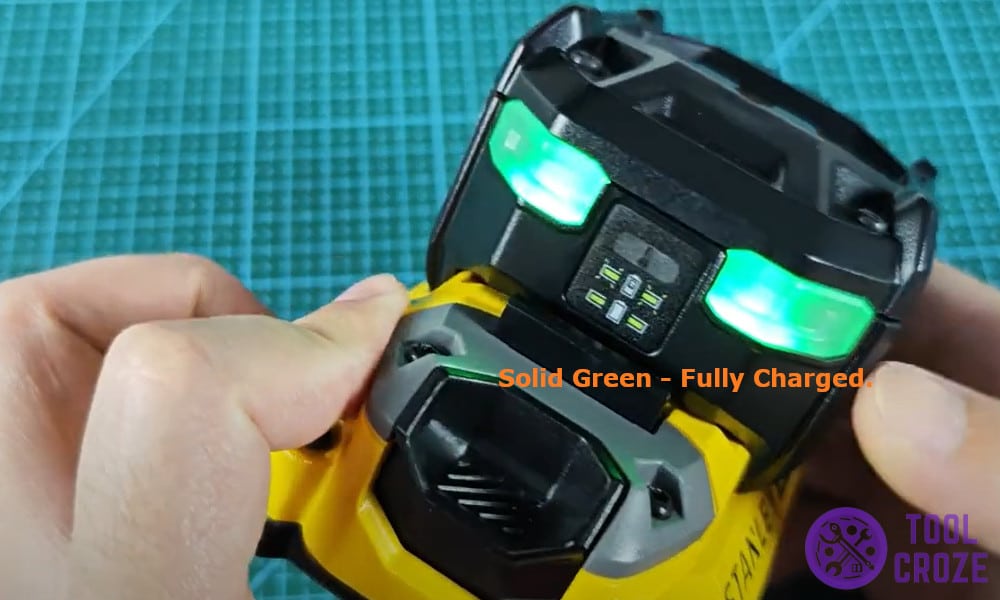 Solid Green - Fully Charged
