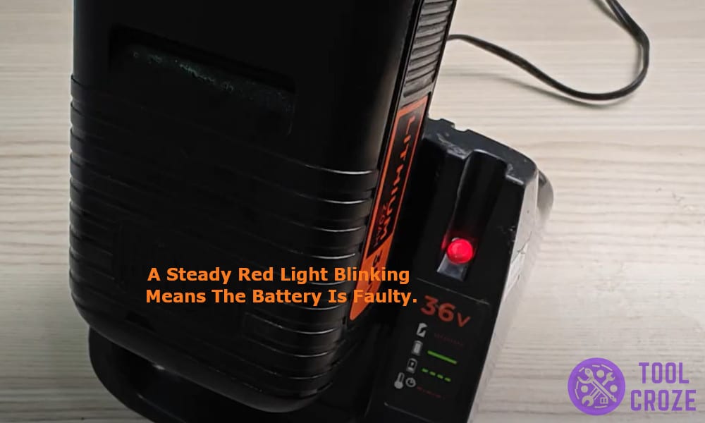 Steady Red Blinking – Battery is faulty