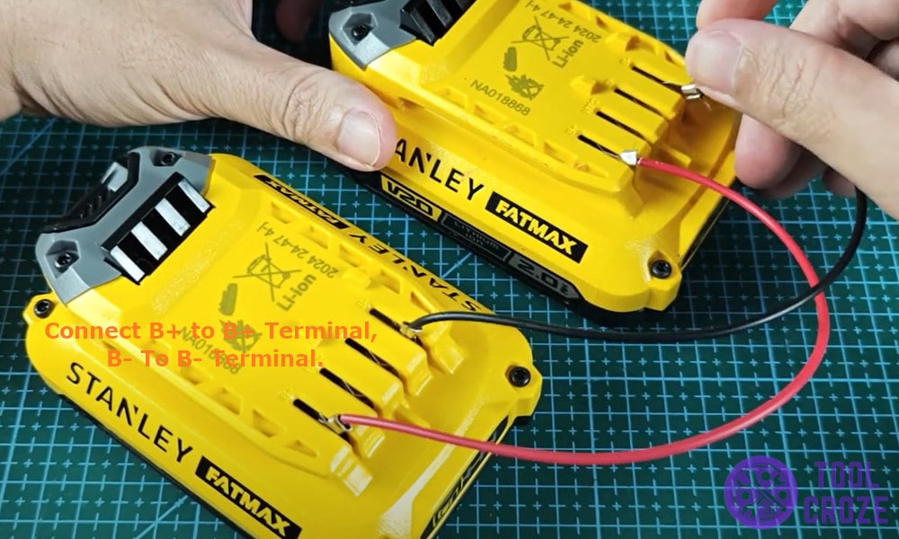 connect the two batteries