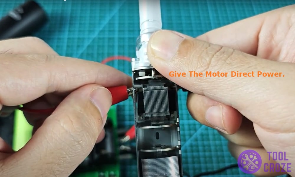 giving the motor direct power.