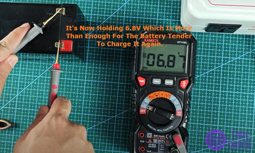 it was now holding 6.8V
