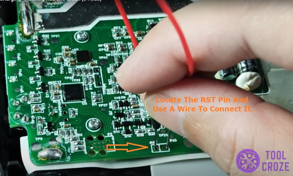 located the RST pin and used a wire to connect it