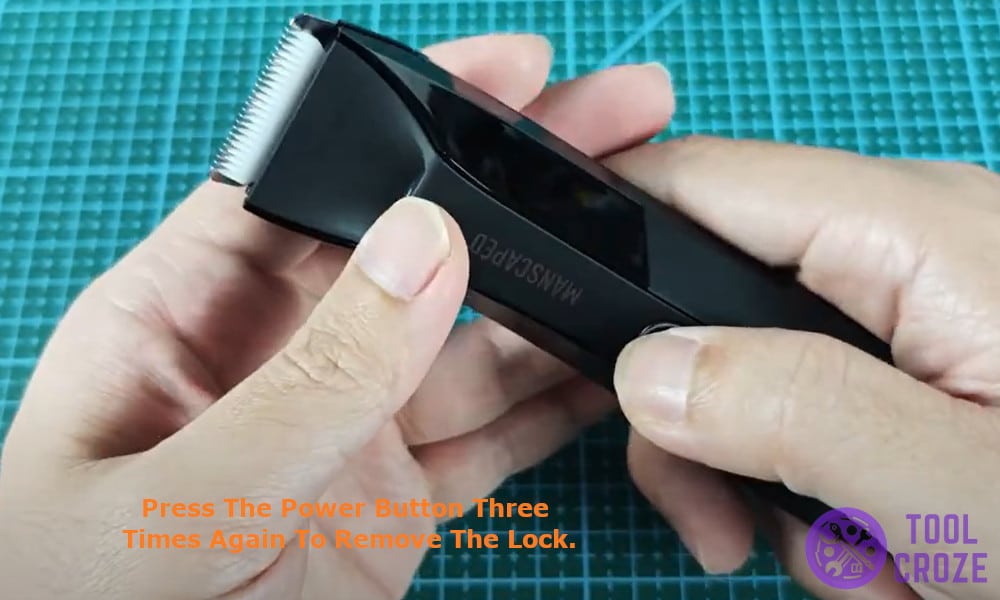 press the power button three times again to remove the lock.