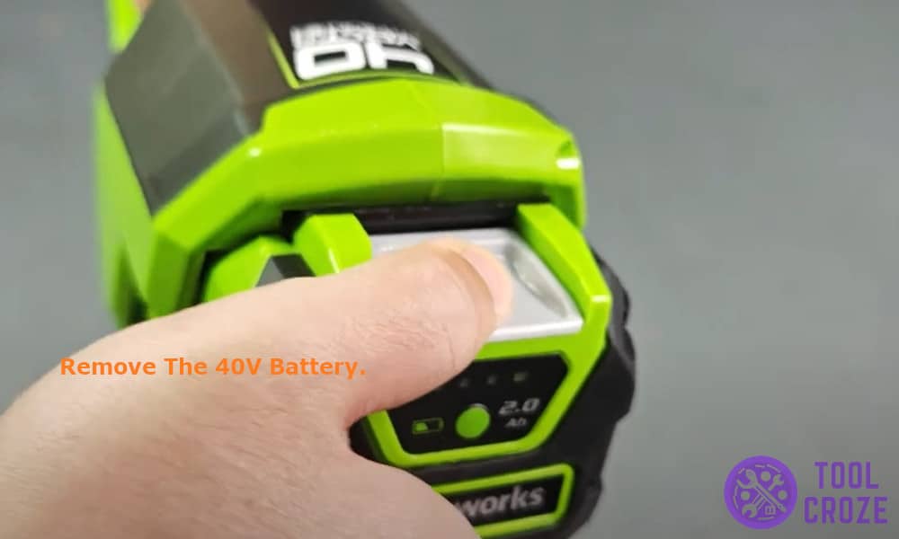 remove the 40V battery