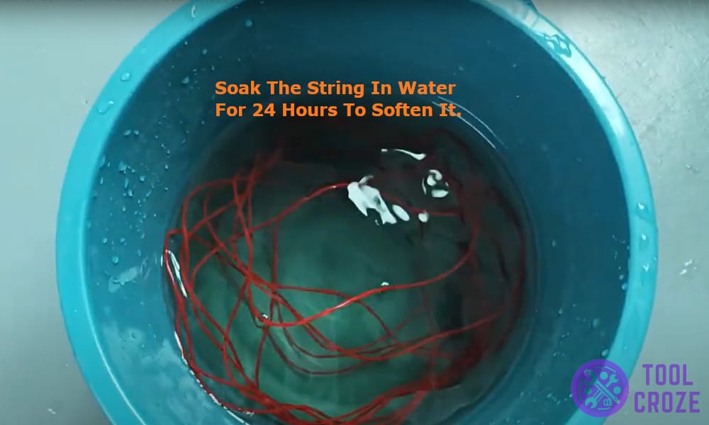 soak the string in water for 24 hours to soften it
