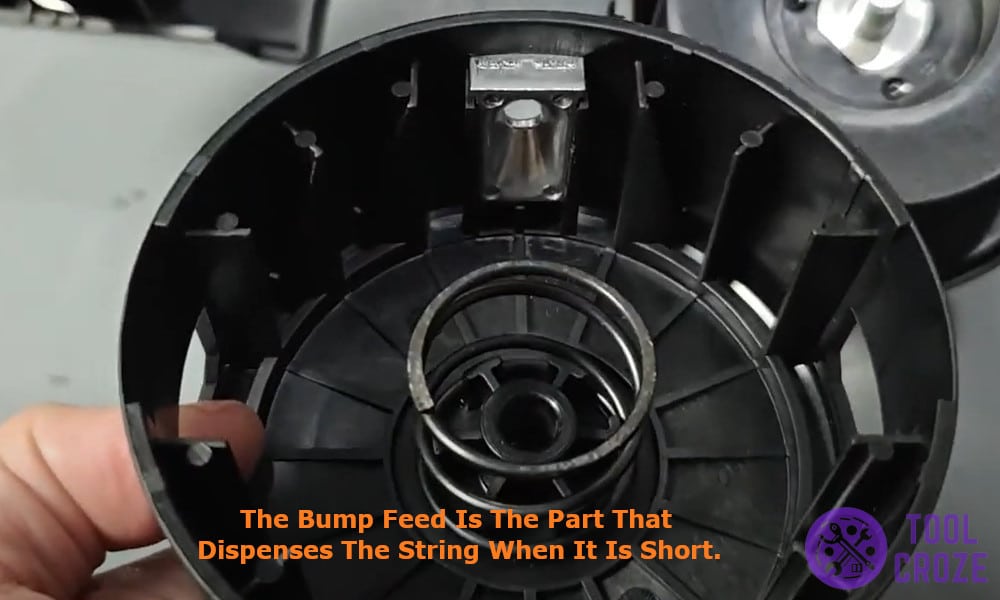 the bump feed is the part that dispenses the string when it is short