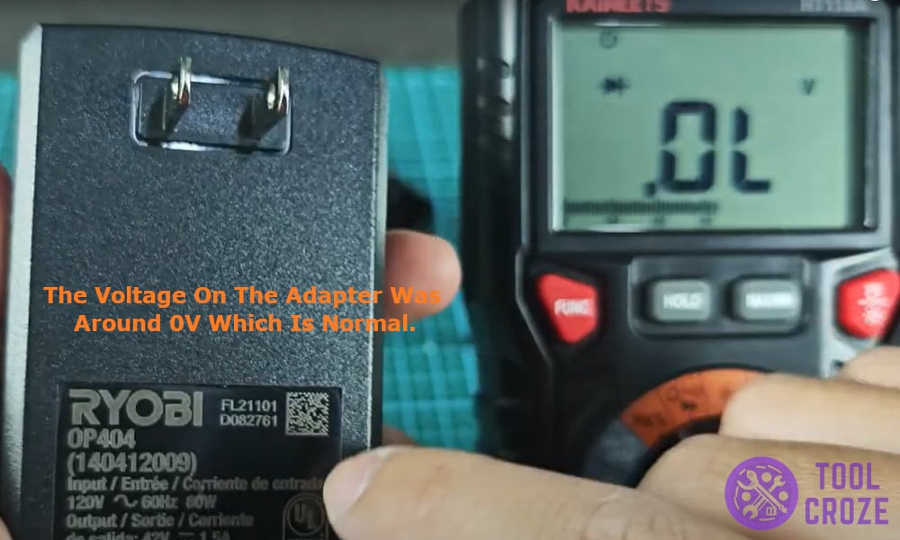 the voltage on the adapter first, which was around 0V which is normal