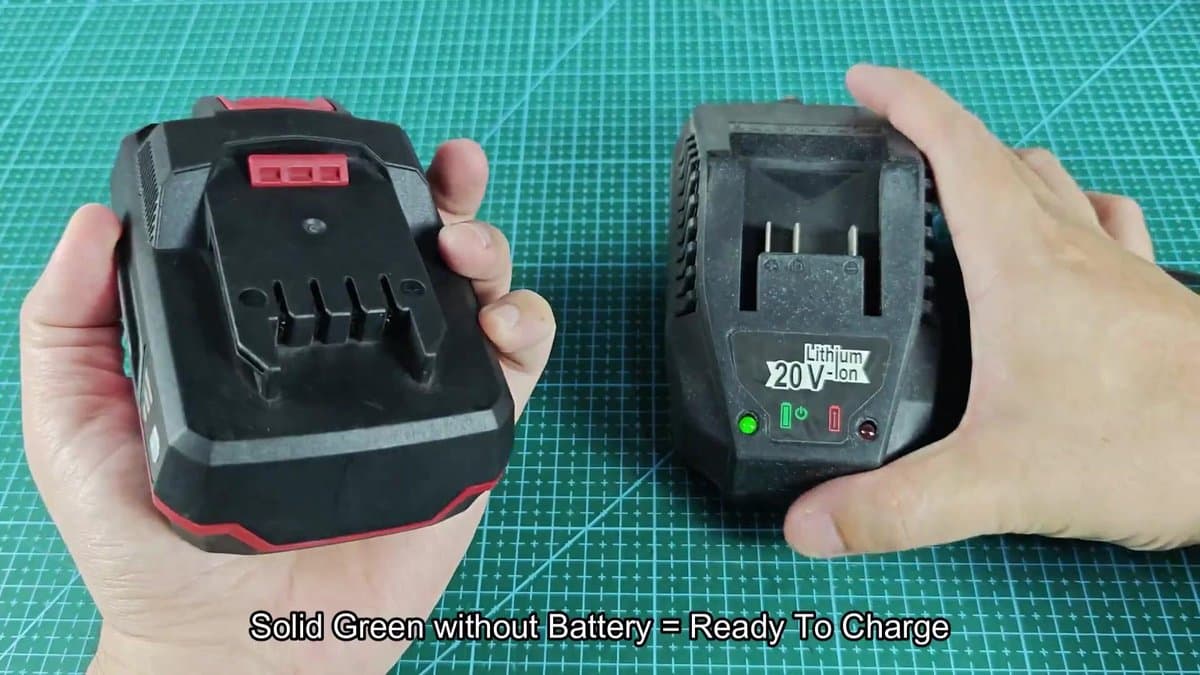 20V lithium-ion charger with green light