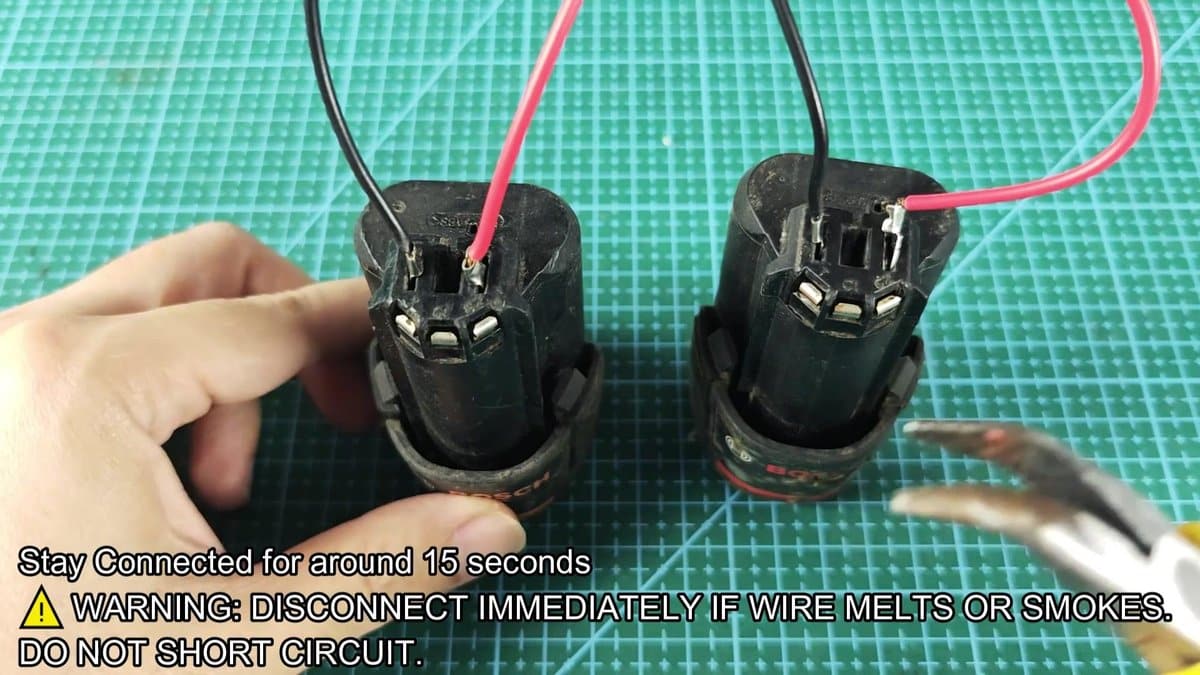 Bosch battery packs with connected wires