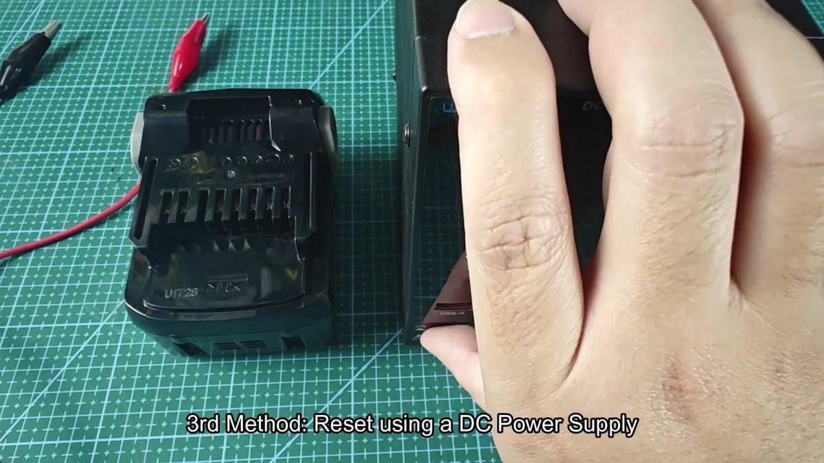 DC power supply next to battery charger