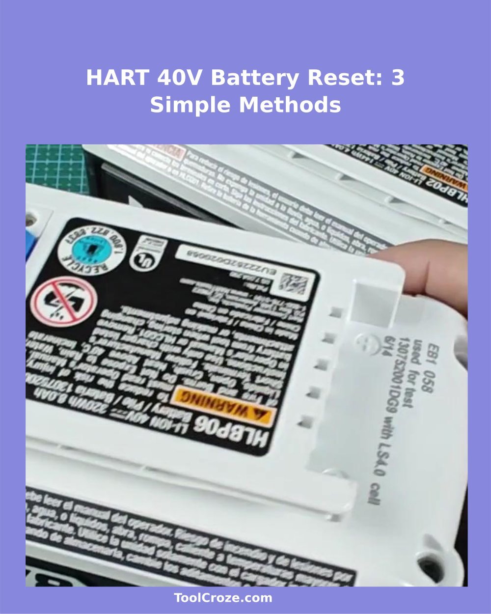 HART 40V Battery Reset: 3 Ways To Try