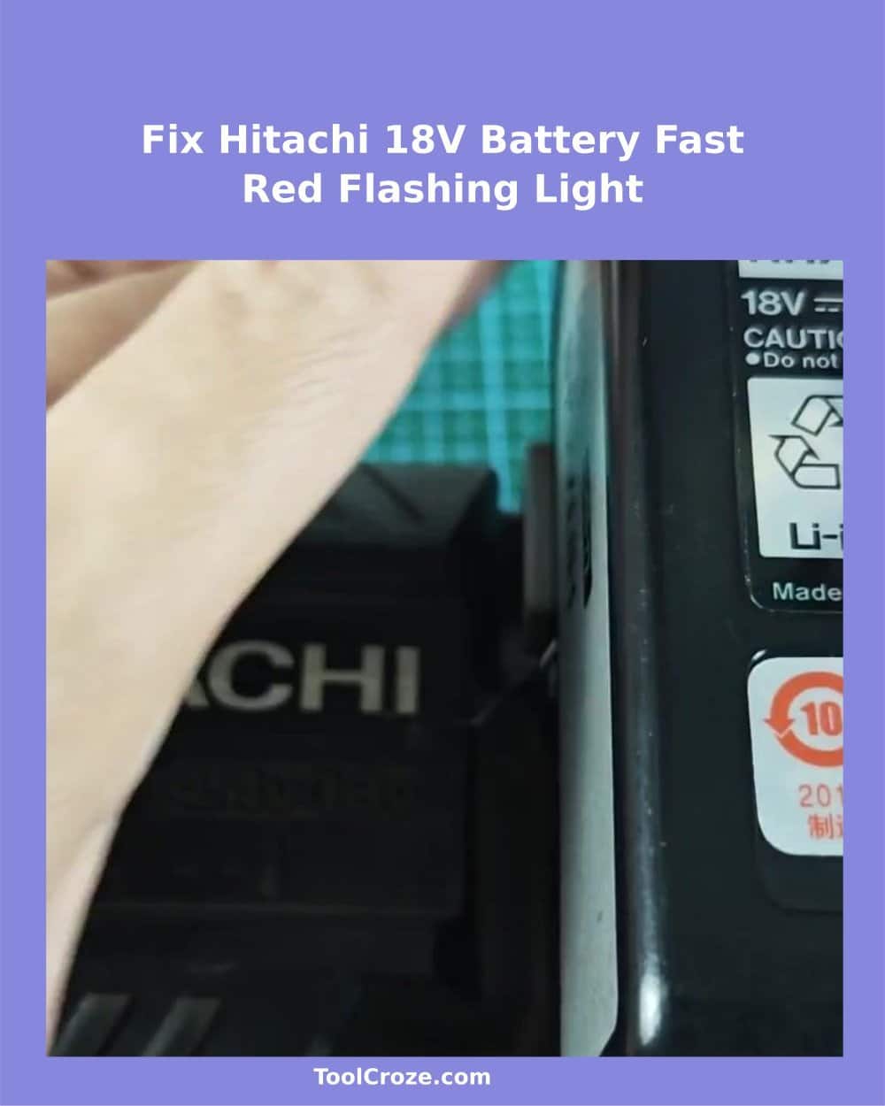 Hitachi 18V Battery Won't Charge? Fix FAST RED Flashing Light